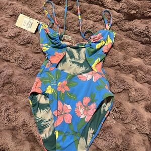 Maaji Blue Floral One Piece Swimsuit